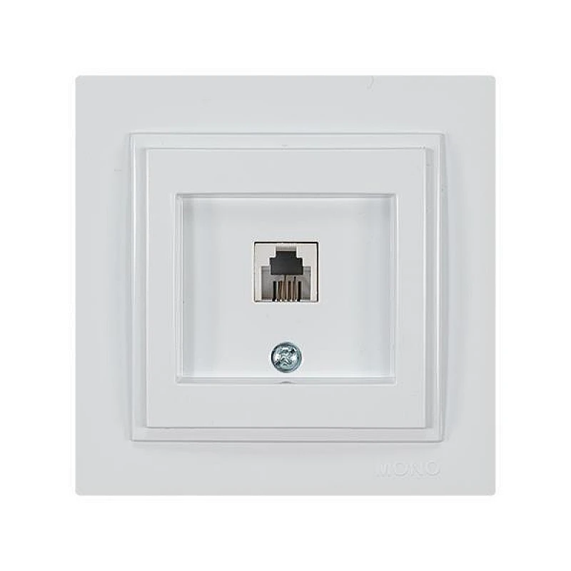Πρίζα τηλεφώνου RJ11 Λευκό 152-10138 MONO ELECTRIC Despina by Eurolamp Πρίζα τηλεφώνου RJ11 Λευκό 152-10138 MONO ELECTRIC Despina by Eurolamp