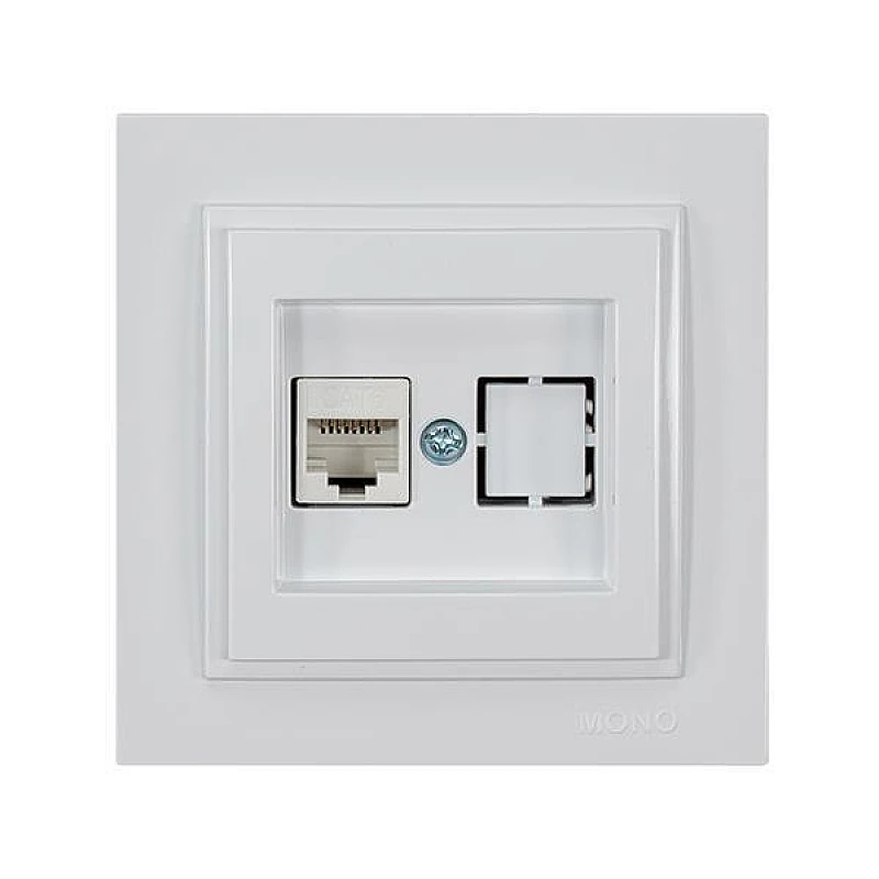 Πρίζα Data CAT 6 RJ 45 Μονή Λευκή 152-10140 MONO ELECTRIC Despina by Eurolamp Πρίζα Data CAT 6 RJ 45 Μονή Λευκή 152-10140 MONO ELECTRIC Despina by Eurolamp