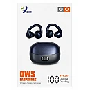 TWS HY-K147 Open Ear Clip-On Ακουστικά με Θήκη Φόρτισης μαύρο-μπλε OEM