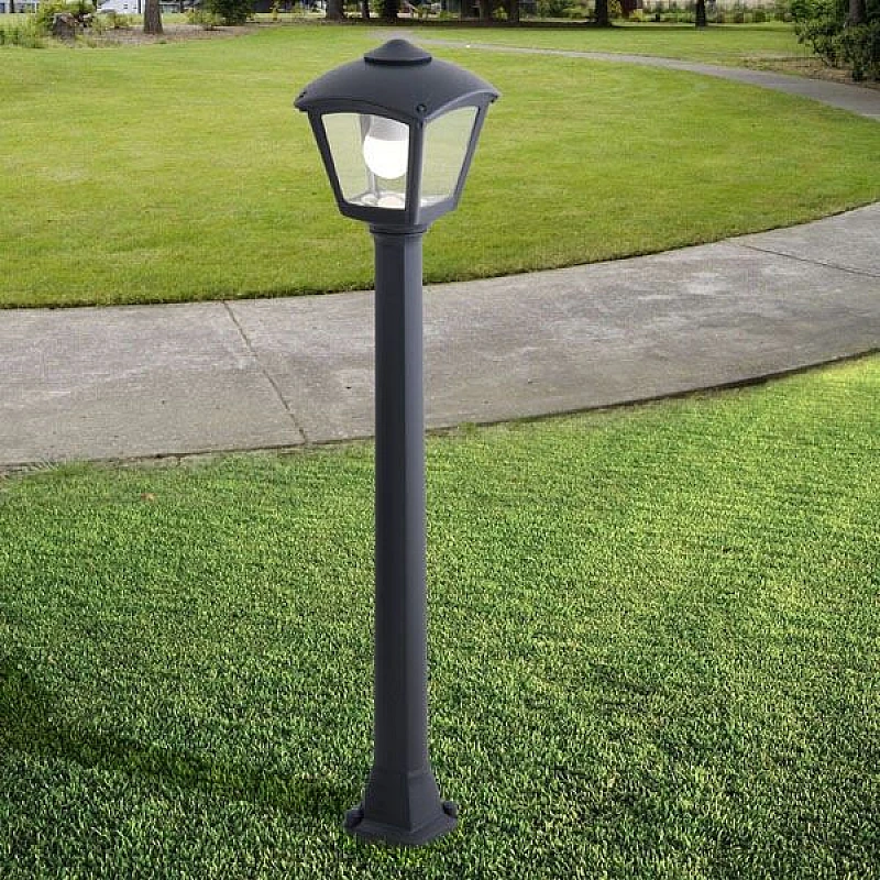 Fumagalli GIAFFA ROBY κολονάκι επιδαπέδιο τετράγωνο εξωτερικού χώρου μαύρο E27 200x954mm IP55 T20.242.000.AXE27