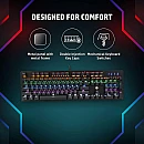 HP GK100F Μηχανικό Gaming ενσύρματο πληκτρολόγιο RGB EN