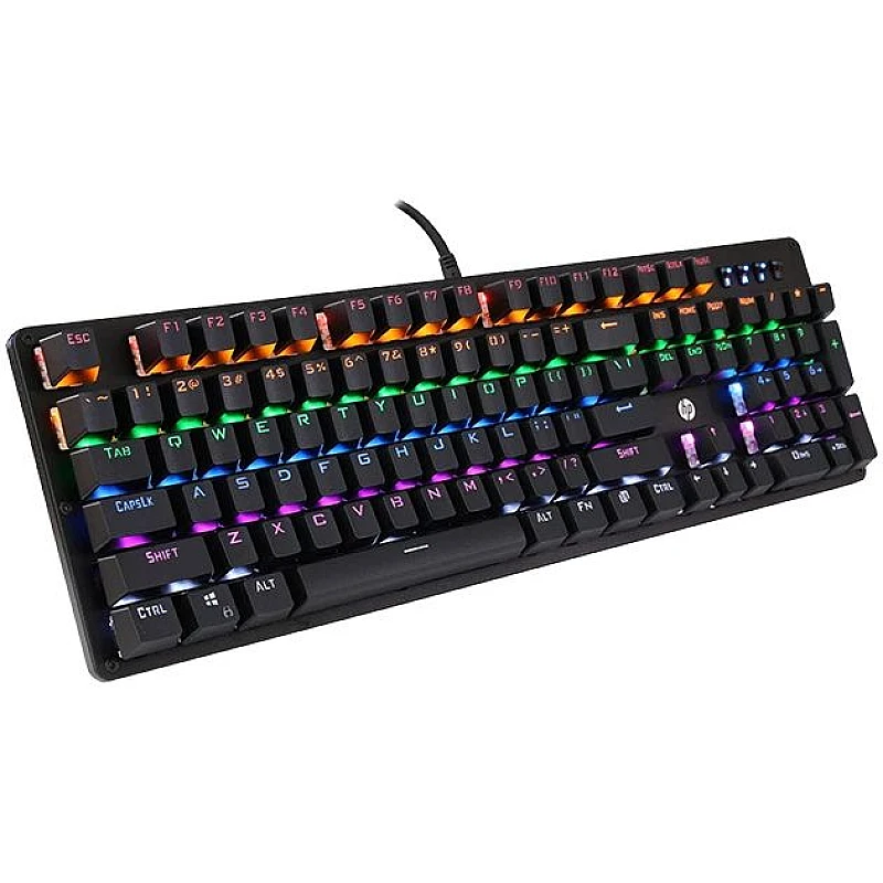 HP GK100F Μηχανικό Gaming ενσύρματο πληκτρολόγιο RGB EN