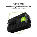 Green Cell Inverter Καθαρού Ημιτόνου 1000W/2000W για Μετατροπή 24V DC σε 230V AC με 1xUSB INV18