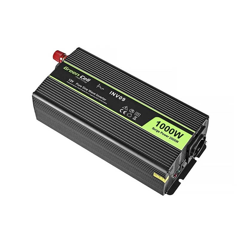 Green Cell Inverter Καθαρού Ημιτόνου 2000W για Μετατροπή 12V DC σε 230V AC με 1xUSB INV09