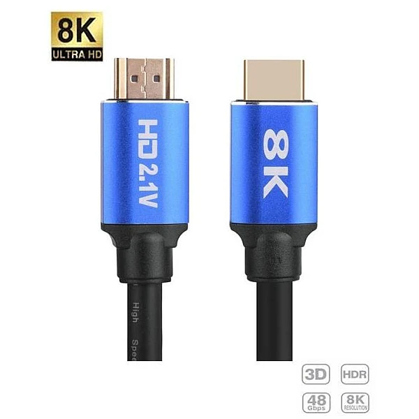 Καλώδιο HDMI 2.1V Braided Cable 8K HDMI Male 3m συμβατό με playstation 5 OEM