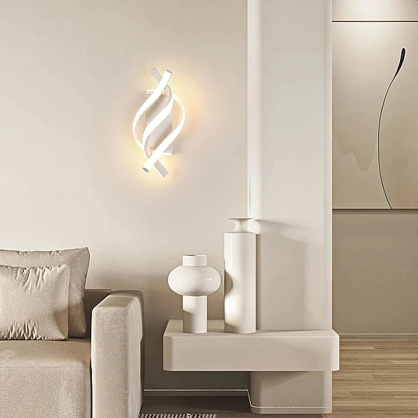 Φωτιστικό LED απλίκα 12W 920lm 4000K φυσικό λευκό, λευκό σώμα HLL-0168 Powertech