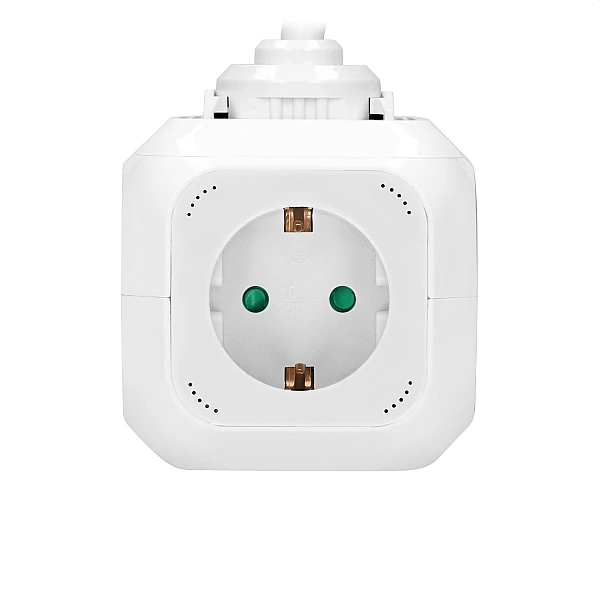 ORNO Πολύμπριζο σούκο 3 Θέσεων Και 2 Θυρών Usb Με Καλώδιο λευκό OR-AE-13144(GS)/W