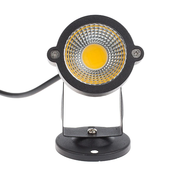 Φωτιστικό LED 5watt Κήπου-Τοίχου Αλουμινίου με βάση μαύρο Θερμό λευκό IP65 WW590BL OEM