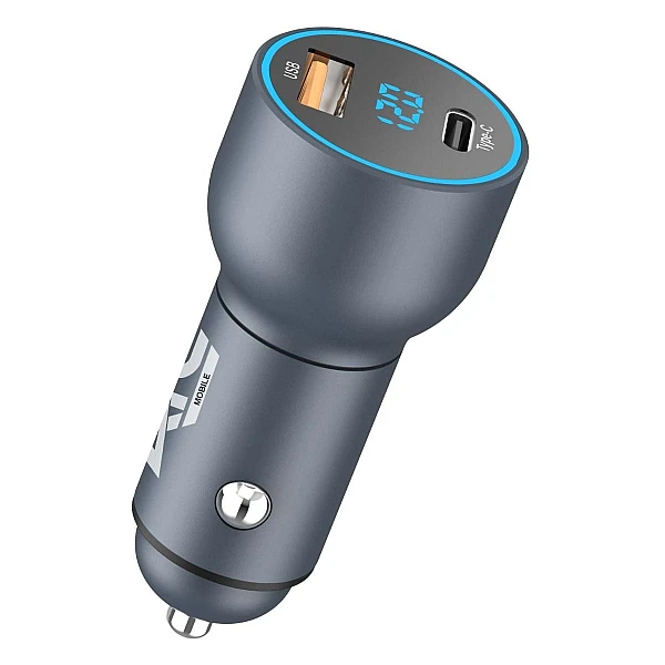 ATC CA09 Φορτιστής Αυτοκινήτου με 2 Θύρες USB-A & Type-C και LED Οθόνη 42.5W