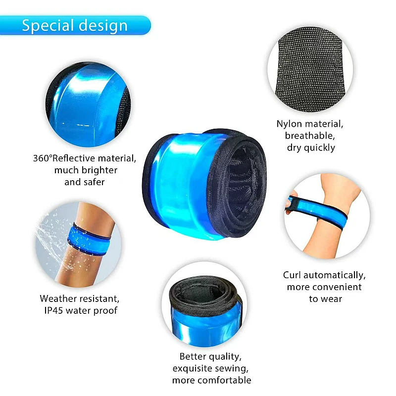 Βραχιόλι φωτιζόμενο Led  Glowing Bracelet σε Μπλέ χρώμα OEM 1 τεμ.