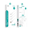 PINMEI PS10 Καλώδιο 3 in 1 Γρήγορης Φόρτισης και Μεταφοράς Δεδομένων 120W σε λευκό χρώμα