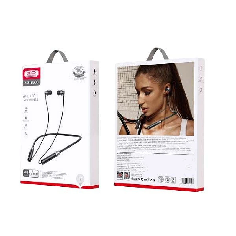 XO BS33 SPORT Neckband Bluetooth Ασύρματα μαγνητικά στερεοφωνικά ακουστικά 16.003.0113