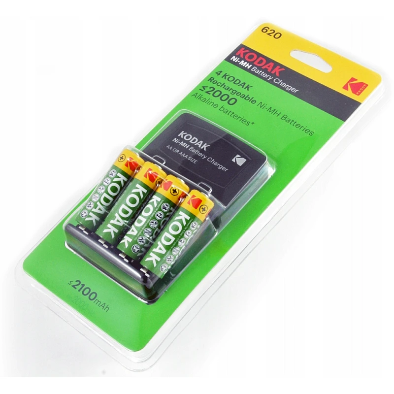 Kodak K620E Φορτιστής 4 Μπαταριών Ni-MH Μεγέθους AA/AAA Σετ με 4x AA 2100mAh Kodak K620E Φορτιστής 4 Μπαταριών Ni-MH Μεγέθους AA/AAA Σετ με 4x AA 2100mAh