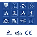 Λαμπτήρας Led E27 A60 8.5Watt Ψυχρό Λευκό 6500K 58066500 OMU Lighting Λαμπτήρας Led E27 A60 8.5Watt Ψυχρό Λευκό 6500K 58066500 OMU Lighting