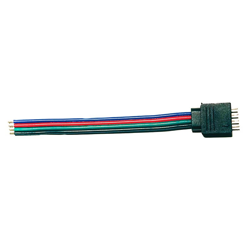 Σύνδεσμος μονός για ταινίες Led RGB 5050 με καλώδιο και pins για δυνατότητα σύνδεσης με RGB Controller Dimmer 5.3.17 OEM
