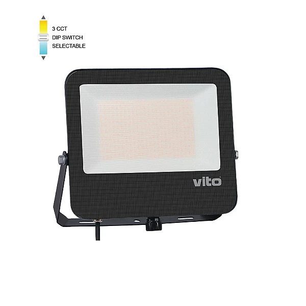 Προβολέας LED SMD 200W 24000Lm 3CCT (/3000K4000/K6500K) IP66 Μαύρος DANUBE 3023040 VITO
