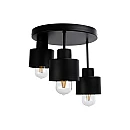 Φωτιστικό Οροφής Κρεμαστό 3φωτο LISA 3P Ε27 Μαύρο Adviti AD-LD-6298BE27M