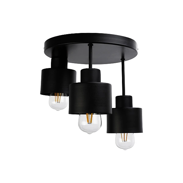 Φωτιστικό Οροφής Κρεμαστό 3φωτο LISA 3P Ε27 Μαύρο Adviti AD-LD-6298BE27M