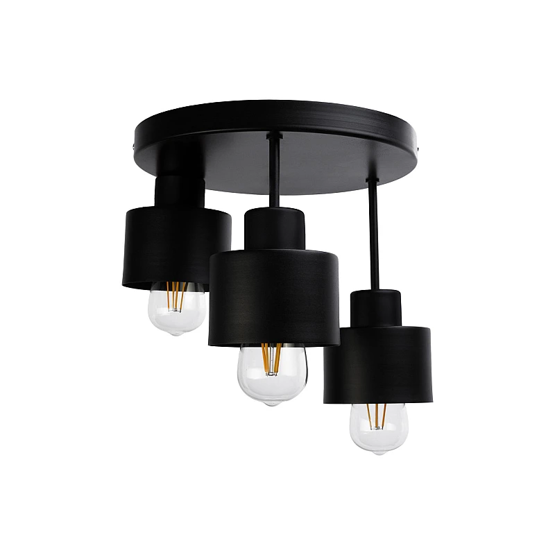 Φωτιστικό Οροφής Κρεμαστό 3φωτο LISA 3P Ε27 Μαύρο Adviti AD-LD-6298BE27M