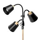 Φωτιστικό Δαπέδου Υ192xΜ22εκ. με 3 Ντουί E27 Μαύρο GRACE 3P LS-5/B ORNO-Virone