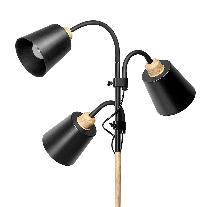 Φωτιστικό Δαπέδου Υ192xΜ22εκ. με 3 Ντουί E27 Μαύρο GRACE 3P LS-5/B ORNO-Virone