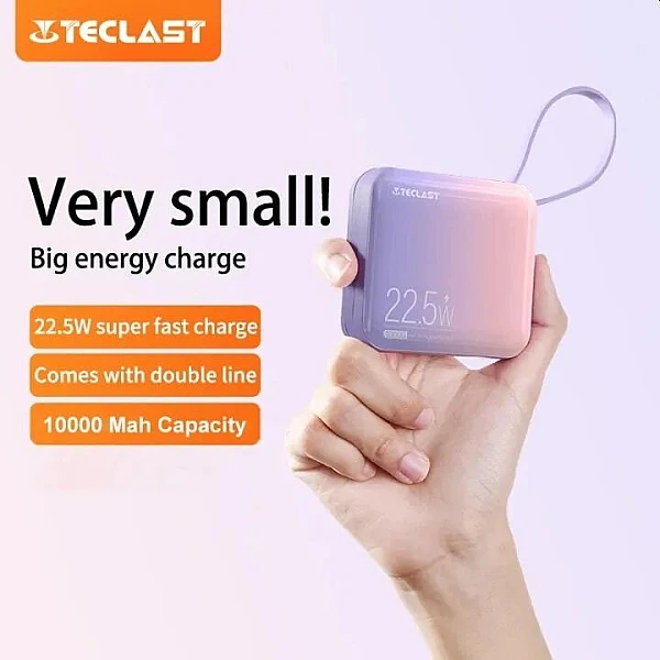 TECLAST Powerbank M10 Pro mini 10000mAh Ροζ-Μωβ 22.5W