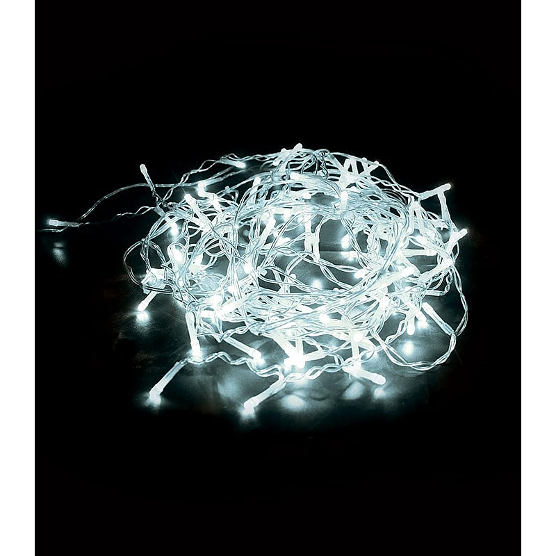 Χριστουγεννιάτικα λαμπάκια LED Κουρτίνα 360Led NATALE-2 (2x2m) με μετασχηματιστή και επέκταση λευκό IP44 5620290 VITO