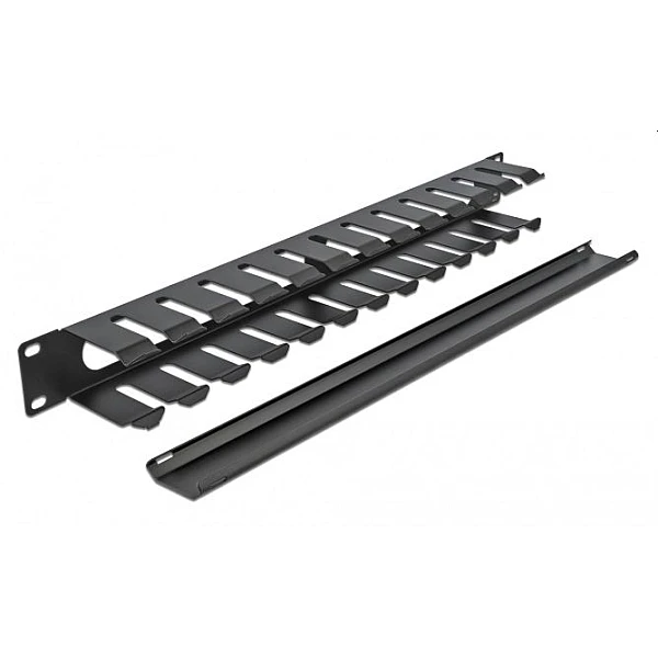 POWERTECH cable management NETW-0028 για rack 19inche/1U μεταλλικό μαύρο