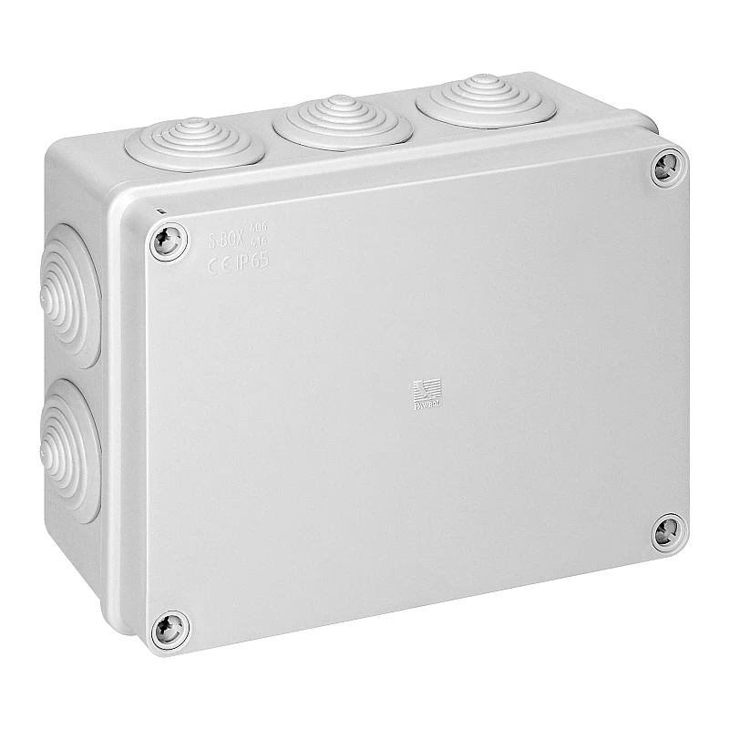 ORNO Στεγανό κουτί διακλάδωσης IP65 190×140×70mm 10 είσοδοι καλωδίων Γκρι OR-JB-13826/10/G