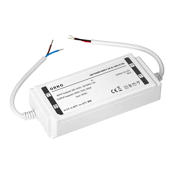 Τροφοδοτικό ταινίας Led 150W 12V 12.5A Αδιάβροχο IP67 OR-ZL-1678/12/150 ORNO