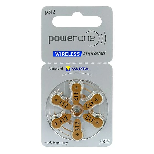 Varta μπαταρίες ακουστικών Βαρηκοΐας 312 /PR41 Power One 1,45V blister 6 τεμαχίων