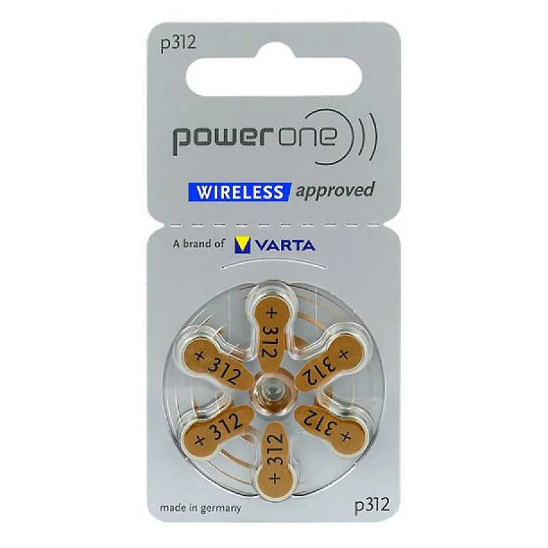 Varta μπαταρίες ακουστικών Βαρηκοΐας 312 /PR41 Power One 1,45V blister 6 τεμαχίων