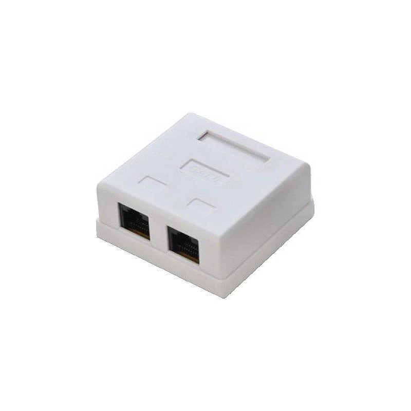 Πρίζα Δικτύου επίτοιχη utp cat5e 2 θυρών RG45 λευκή GN002 Alantec Πρίζα Δικτύου επίτοιχη utp cat5e 2 θυρών RG45 λευκή GN002 Alantec