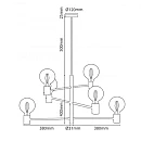 Πολύφωτο κρεμαστό φωτιστικό με 6 ντουί E27 Modern 6 Bulb Chandelier VT-7400 V-TAC 3889 Πολύφωτο κρεμαστό φωτιστικό με 6 ντουί E27 Modern 6 Bulb Chandelier VT-7400 V-TAC 3889
