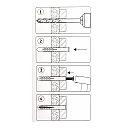 Σετ βύσματα καρφωτά με βίδα 8x80mm 6 τεμ. 002847 Deltafix 23447-3097