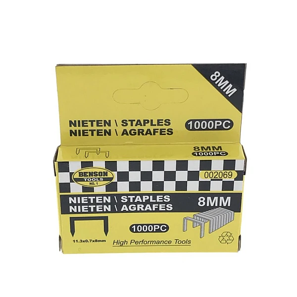 Staples 8mm Δίχαλα 1000τεμάχια 002069 BENSON