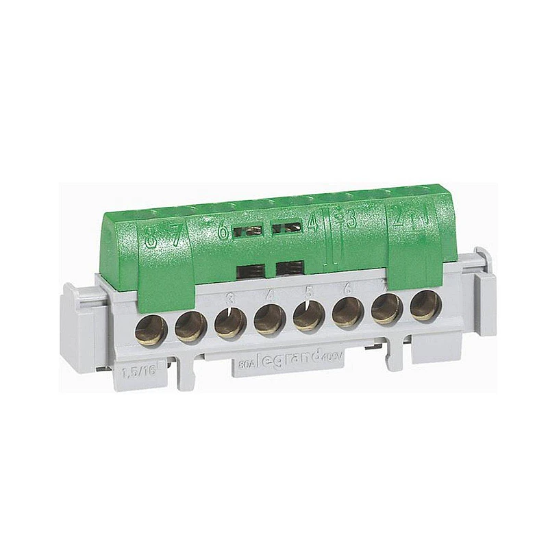 LEGRAND 04832 Μπάρα γείωσης 16 mm² 8x1.5x16 mm² πράσινο LEGRAND 04832 Μπάρα γείωσης 16 mm² 8x1.5x16 mm² πράσινο