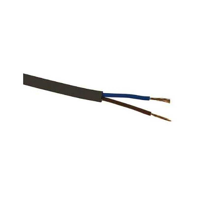 Εύκαμπτο καλώδιο 2 x 0.5 mm² H03VV-F PVC (NYΛ) Μαύρο χρώμα 0801A ΧΑΡΑΛΑΜΠΙΔΗΣ