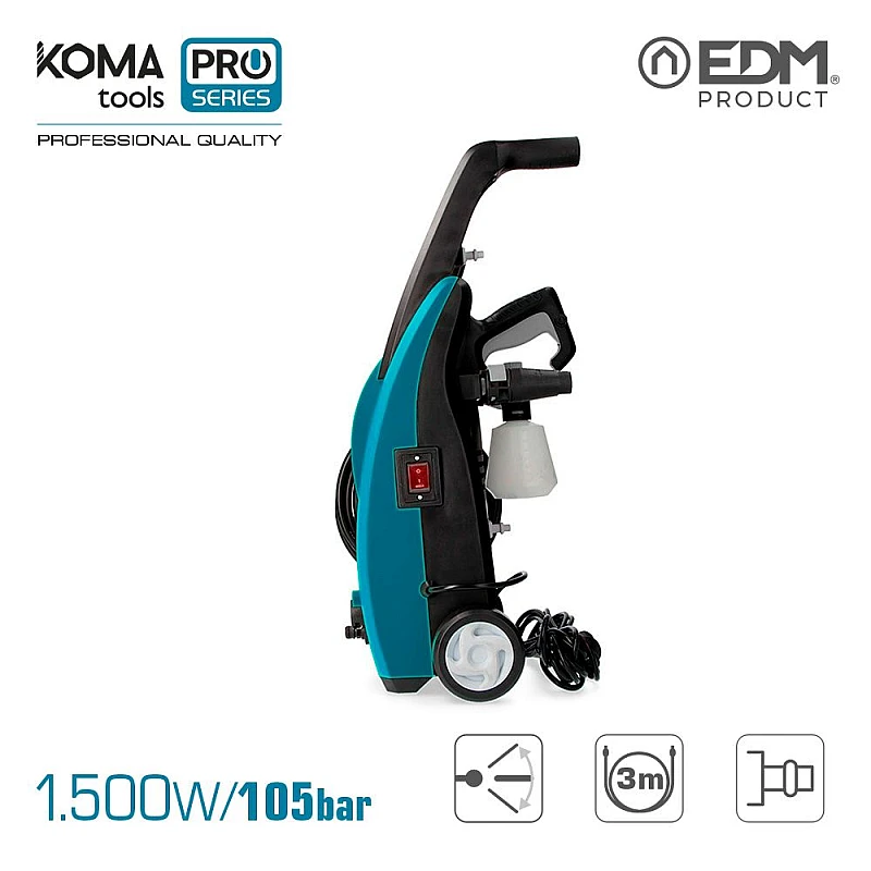 Πλυστικό Μηχάνημα υψηλής πίεσης 1500W/105bar KOMA TOOLS PRO 08710 EDM Spain Πλυστικό Μηχάνημα υψηλής πίεσης 1500W/105bar KOMA TOOLS PRO 08710 EDM Spain