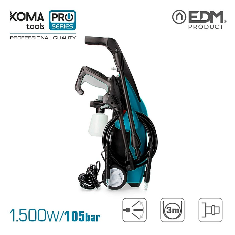 Πλυστικό Μηχάνημα υψηλής πίεσης 1500W/105bar KOMA TOOLS PRO 08710 EDM Spain Πλυστικό Μηχάνημα υψηλής πίεσης 1500W/105bar KOMA TOOLS PRO 08710 EDM Spain