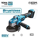Γωνιακός τροχός 20V Ιόντων-Λιθίου KOMA TOOLS PRO 08766 EDM Spain Χωρίς Μπαταρία & Φορτιστή Γωνιακός τροχός 20V Ιόντων-Λιθίου KOMA TOOLS PRO 08766 EDM Spain Χωρίς Μπαταρία & Φορτιστή