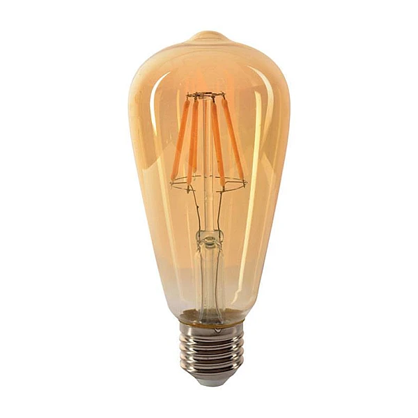Λαμπτήρας LED E27 ST64 8Watt Θερμό λευκό 2700Κ Dimmable  Filament ledisone 1513910 VITONE