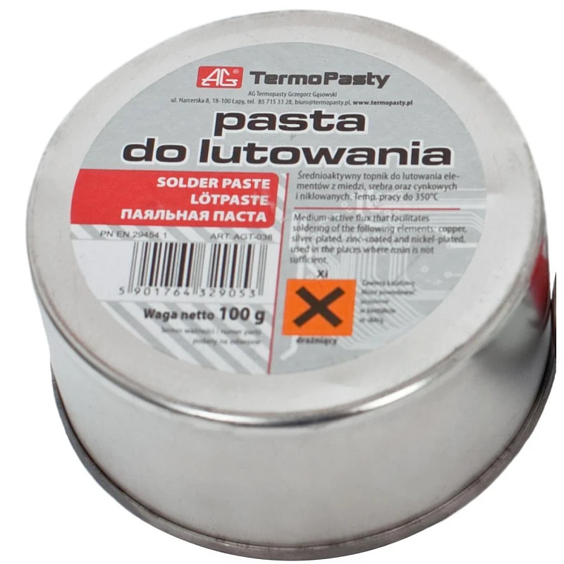 Πάστα κόλλησης μεταλλικό κουτί 100gr AGT-038 AG CHEMIA Πάστα κόλλησης μεταλλικό κουτί 100gr AGT-038 AG CHEMIA