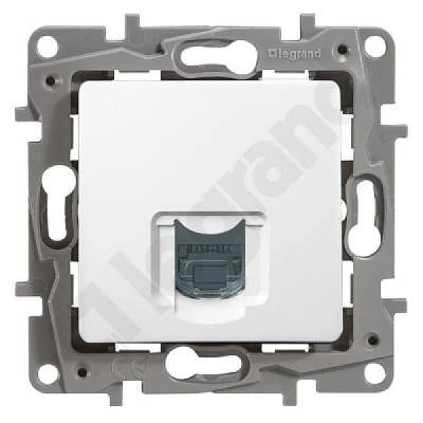 LEGRAND NILOE Πρίζα δικτύου U/UTP 1XRJ45 8(8) CAT5e Λευκή 764571