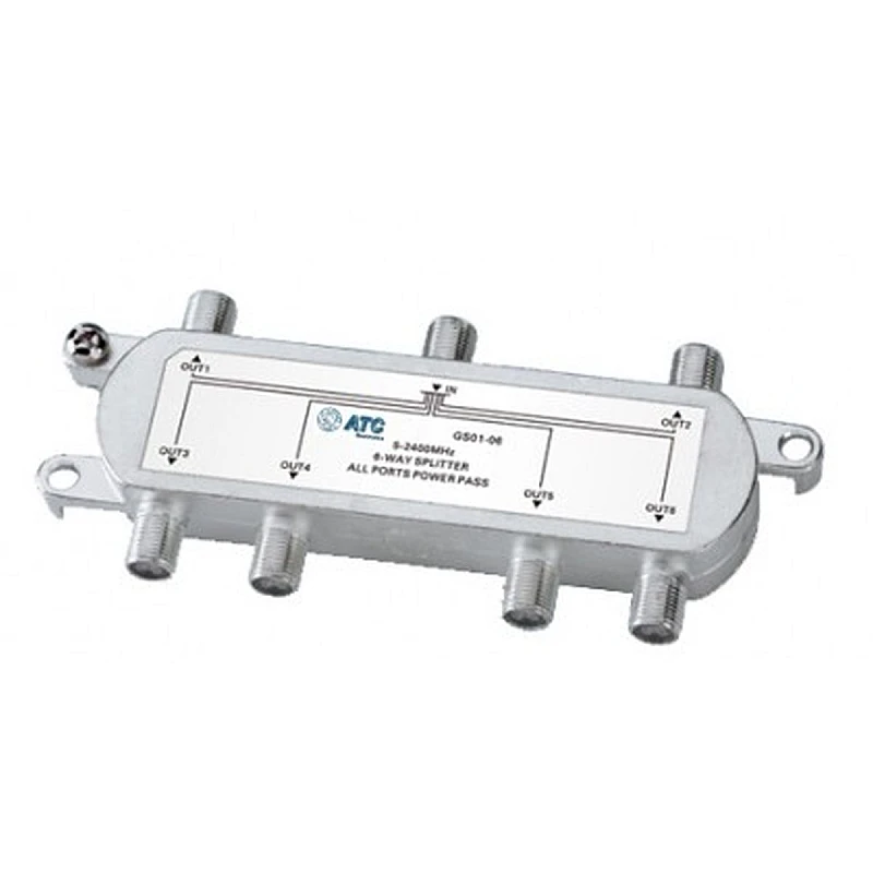 6-way splitter TV/SAT επίγειου και δορυφορικού σήματος 6 Εξόδων 5-2400Mhz ATC 6-way splitter TV/SAT επίγειου και δορυφορικού σήματος 6 Εξόδων 5-2400Mhz ATC