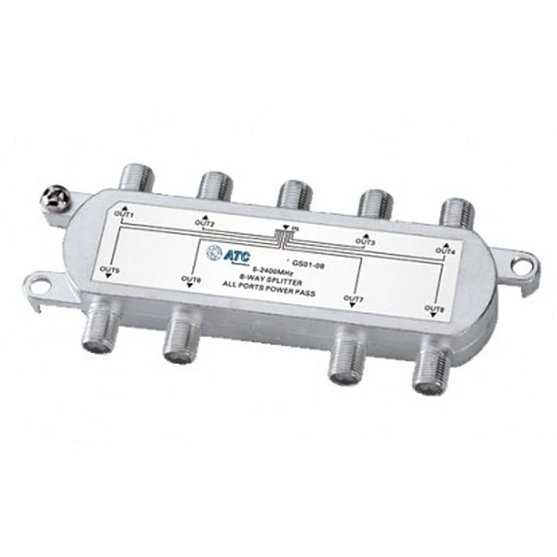 8-way splitter TV/SAT επίγειου και δορυφορικού σήματος 8 Εξόδων 5-2400Mhz ATC 8-way splitter TV/SAT επίγειου και δορυφορικού σήματος 8 Εξόδων 5-2400Mhz ATC