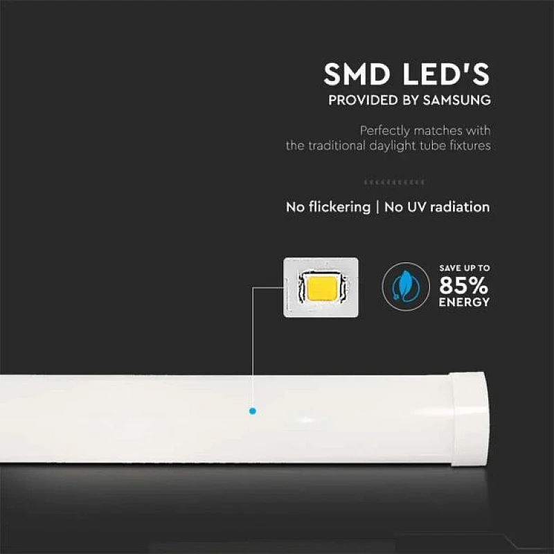 Φωτιστικό LED 50W Γραμμικό Πρισματικό Samsung 150cm Ψυχρό Λευκό 6500Κ 20355 V TAC Φωτιστικό LED 50W Γραμμικό Πρισματικό Samsung 150cm Ψυχρό Λευκό 6500Κ 20355 V TAC