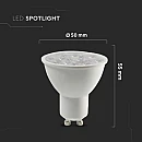 Λαμπτήρας SAMSUNG LED σπότ 6 W GU10 θερμό λευκό 3000K 10 μοίρες V-TAC 2120026 Λαμπτήρας SAMSUNG LED σπότ 6 W GU10 θερμό λευκό 3000K 10 μοίρες V-TAC 2120026
