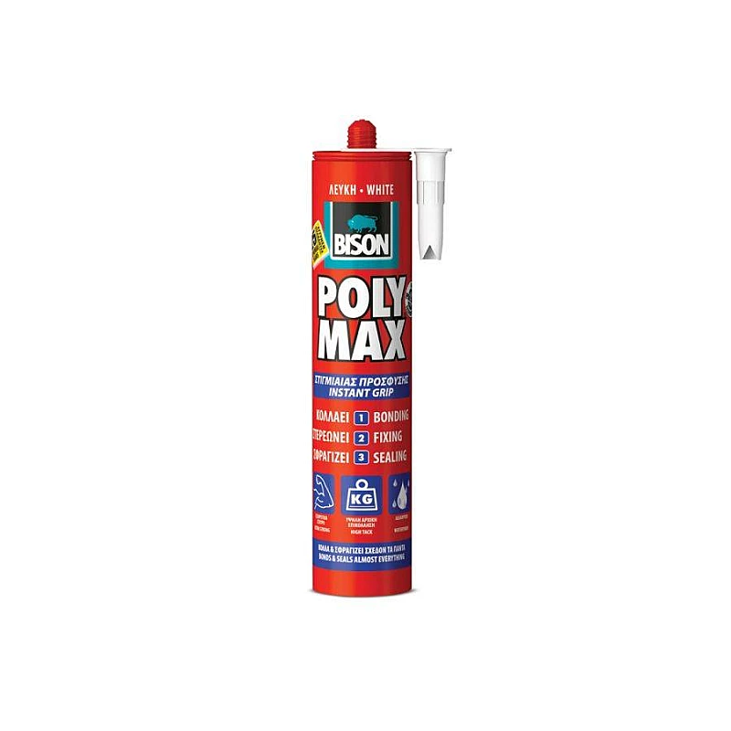 Bison Polymax high tack Express Σιλικόνη Κόλλα Λευκή 440gr NL126316018 Bison Polymax high tack Express Σιλικόνη Κόλλα Λευκή 440gr NL126316018