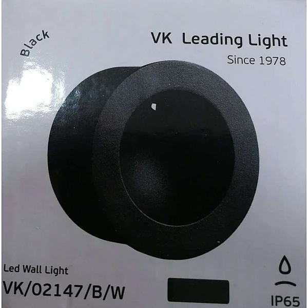 Χωνευτό φωτιστικό LED 2W εξωτερικό IP65 μαύρο 3000Κ 75169-323997 VK/02147/B/W LIGHTING